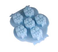 1 Pc 6 Holes 3D Owl Silicone Mold Kitchen Making Cake Ice Tray Chocolate Mould Fondant Mould Cake Decorating Tools Random Color