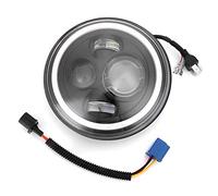 1 Pc 7inch Round LED Headlight Halo Angle Eyes Daytime Running Light Turn Signal Lamp Compatible with Wrangler Defender Range Rover AM H2 H1