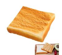 1 Pc Artificial Bread Fake Toast, Simulation Mini Food Display Realistic Model Prop For Kitchen Home Shop Pretend Party Christmas Halloween Holiday Photography Decoration (11.5cm)