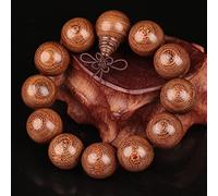 1 Pc Big Beads Natural Wood Gold Sandalwood Beaded Stretch Bracelets Mens Beaded Bracelets Male Jewelry Buddha-Beads 20mm