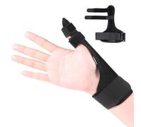 1 Pc Black Finger Splint, Wrist Arthritis Glove, Porous Breathable Finger Splint, Tendon Sheath Wrist Glove, Suitable for Fibromyalgia, Tendinitis, Sprains, Sports
