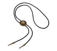 1 Pc Braided Shoestring Cow Hat Bolo Tie Carved Charm Cow Necktie Necklace, As Show, One Size