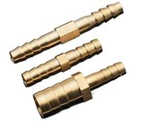 1-PC Brass Straight Hose Barb Connector - 4-25mm Equal Size Barbed Coupler for Gas and Liquid Systems(25-14mm)