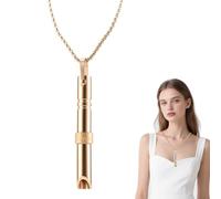 1 Pc Breathing Necklace Portable Stainless Steel Anxiety Relief Necklace Durable Safe and Washable for Breathing Exercises Meditation, Gifts to Relieve Anxiety