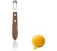 1 Pc Brown Lightweight Channel Knife and Lemon Zester Tool- Stainless Steel Peeler with Ultra Sharp Rind Twist Tool for Orange and Citrus Fruit - Kitchen Grater, Slicer