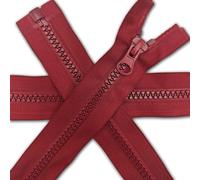 1 pc Burgundy Chunky Zipper 25.6'' | Open-End Fastener Size #5 | Single Slider, One-Way Plastic Resin Zip for Sewing, Jackets, Coats, DIY Repair, Tailoring | Replacement Zipper 65cm