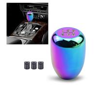 1 PC Car Manual Transmission Shift Knob, M12 x 1.25 Alloy Modified Wave Stick Shift Lever Head with 3 Adapter, Screw-in Shift Knob Replacement, Universal Car Interior Accessories (Multicolored)