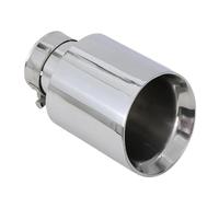 1 PC Car Modified Stainless Steel Exhaust Pipe Universal Bevel Edeg Shiny Muffler Tip For B&MW Series(63MM IN 114MM OUT)