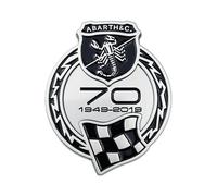 1 Pc Car Stickers for Abarth 70th Anniversary Scorpion Styling Personalise Sport Emblem Decal Car Decoration Tailgate Badge Decal Self-Adhesive Film,SilverMatte