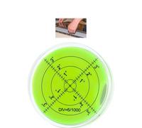 1 Pc Circular Bubble Spirit Level, Universal Precision Round Bullseye Level, High Precision Large Horizontal Bubble Cardan Level Horizontal Bubble for Measuring Instrument and Tripod (60 * 12mm)