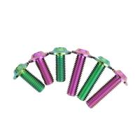 1 PC Colorful M4 X 8 10 12 14 16 18 20 25mm GR5 Alloy A3 Mushroom Head Flange Screw Bolt T20 Torx For Motorcycle(Purple,M4x10mm)