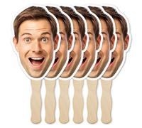 1 Pc Custom Big Head with Your Photo, Fun Face Cardboard Cutout, Big Heads on a Stick, Life Size face on a Stick, Personalised Face Fans for Bachelorette Party, Wedding, Graduation, Christmas