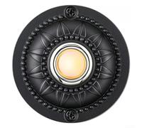 1 PC Doorbell Push Button, Waterproof Home Front Door Replacement Round Doorbell Push Button Wired Lighted LED Wall-Mounted