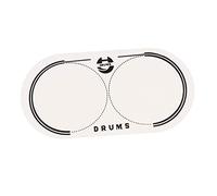 1 Pc Double Bass Drum Patch for Drumheads Kick Pad Accessory White