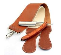 1 pc Double Layer Leather Razor Strop Shaving Sharpener Strap Barber Genuine Leather Straight Razor Sharpening Belt Shaving Accessories