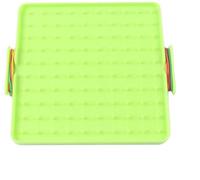 1 Pc Double Sided Geoboard Mathematical Array Block Board Graphical Educational s Nails Peg Board with Elastic Bands Teaching Aids GreenPractical and Deft