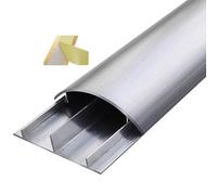 1 PC Electrical Cable Trunking,Floor Cable Cover Protector, Aluminum Alloy Self-Adhesive Cable Cover Raceway Prevent Trips Multiple Sizes Multicolor 1m(Silver-NO.8-W-74mm(2-9/10in))