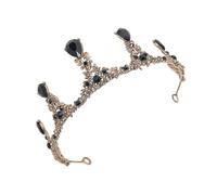1 PC Elegant Baroque High End for Weddings and Special Occasions Chic Black Bridal Hair Adornment and Stylish Crown Accessory for Women