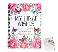 1 PC End of Life Planner Book UK, End of Life Planner UK My Final Wishes Book, My Final Wish Death Books Organizer, Regarding My Property and Wishes Leave Information About Your Loved One