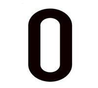 1 Pc English Letter Digits House Number Floating Exterior Sign Plate Art Wall Sticker(O,12cm)