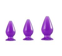 1 pc Female Anal Butt Plugs Silicone Stimulator Multicolo Crystal Masturbator Soft Suction Cup Anal Butt Plug Big Dick Sex Toys Adult Gay Woman Men Sex Toy Games3 pc Purple 3pc