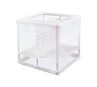 1 Pc Fish Tank Breeder Net, Mini Aquarium Breeding with Nylon Fine Mesh and Suction Cups, Multi-functional Incubator Tank for Breeding and Hatching Baby Fishes Guppy Shrimp