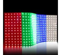 1 Pc Flexible RGBW Backlight Sheet Panel, 24V RGB+4000K Neutral White Flat LED Light Cuttable, 18.9X9.4 Inches Colored Paper Sheet for Backlighting Stained Glass & Granite (RGB+NW4000K)