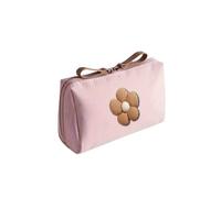 1 PC Flower Cosmetic Pouch Lightweight Portable Makeup Organizer Bag Female Make Up Case Storage for Travel(Pink)