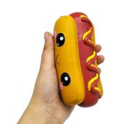 1 Pc Giant Squishies Smore Waffle Cake Pizza Hot Dog Cup Cake Burger Popcorn Soft Slow Rising Squeeze Stress Relief Kids Toy Valentines Day Gifts (Hot Dog)
