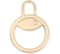 1 Pc Gold Zipper Pull Replacement, Detachable Metal Zipper Puller Zip Slider Extender Handle Mend Fixer for Suitcase Luggage Backpack Jacket Fasteners