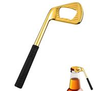 1 Pc Golf Club Shape Bottle Opener, Golf Gifts for Men Funny Bottle Opener, Fun Party Supplies Suitable for Golfs Enthusiasts, Golden Kitchen Tools and Fun Accessories for Family Gatherings