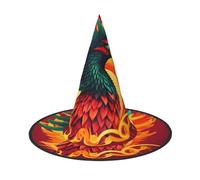 1 PC Halloween Hat â€“ Phoenix Print Witches Decor Party Witch Costume, Pointed Horn Cap, Festive Gift
