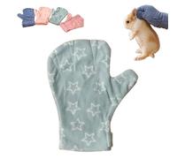 1 pc Hamster Glove Anti Bite Guinea Pig Handling Glove Bite Proof Rabbit Holding Glove Biting Protection Bath Wipe for Hedgehog Sugar Glider Gerbils Mice Rats Small Animals Parakeet (blue star)