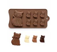 1 Pc Kitten Silicone Jelly Moulds, Reusable Cat Shaped Mould for Chocolate, Cake, Candy, Ice Cube