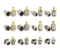 1-PC L16 N to SMA Connector Adapter 4-Hole Flange Kit - Male to Female RF Coaxial Test Converter(Type 4)