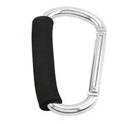 1 pc Large D-shape Aluminum Alloy Carabiner Quick-release Soft Handle Outdoor Camping Buckle Hook Keychain Clip(Silver)
