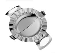 1 PC Large Stainless Steel Dumpling Molds, Food Safe Cutter Press for Making Ravioli Wontons Pastries, Rustproof Design Comfortable Grip Quick Release Easy Wash Kitchen Utensil Silver 1 Pack