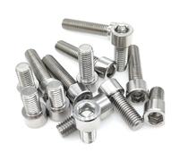 1 PC M1.6 M2 M2.5 M3 M4 M5 M8 M10 M12 M14 M16 TC4 GR5 Titanium Alloy Hex Socket Cap Head Bolts(12mm,M5 (bedding))