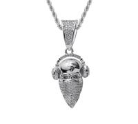 1 Pc Masked Headphones, Human Avatar Pendant, Hip-hop Necklace