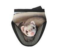 1 PC Mini Silicone Oven Mitts Pot Holders Set - Cute Ferret Print Heat Resistant, Ideal for Baking, Cooking, and Camping