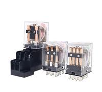 1 Pc Miniature Coil General Electro-Magnetic Intermediate Relay Switch with Base and LED AC220V DC24V HH52P HH53P HH54P(HH53P DC12V)