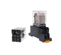 1 Pc Miniature Coil General Electro-magnetic Intermediate Relay Switch With Base And LED AC220V DC24V HH52P HH53P HH54P(HH53P AC220V)
