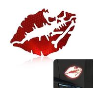 1 PC Motorcycle Helmet Sticker, Lips Reflective Decal, Personalized Bumper Stickers, Fit for Cars, Motorcycles, Helmets, Wind Screens, Laptops, Cellphones (Red)