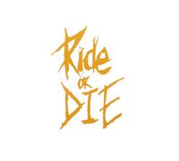 1 PC MTB Bicycle Frame Sticker with "Ride or Die" Text, Superior Bike Decorative Decal