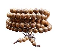 1 Pc Natural Sandalwood Buddhist Buddha Meditation Wood Prayer Bead Mala Bracelet Bangles Women Men Jewelry