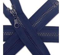 1 pc Navy Blue Chunky Zipper 27'' | Open-End Fastener Size #5 | Single Slider, One-Way Plastic Resin Zip for Sewing, Jackets, Coats, DIY Repair, Tailoring | Replacement Zipper 70cm