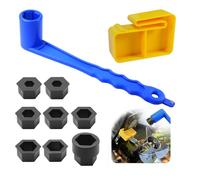 1 Pc PMPS-1-DP Marine Boat Prop Stop Propeller Stop Block & 1 Pc 91-859046Q4 Prop Wrench, Fit for Mercury Mercruiser Alpha Outdrive & 1 1/16" Nuts, for Outboards & Stern Drives, with Multiple Sockets