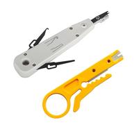 1 Pc Professional Punch Down Tool with Wire Stripper Combo, Precision Punch Device for ethernet Wall Socket, Telephone Cable, Multi-Use Tool for ethernet Socket Installation（White）