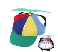 1 Pc Propeller Hat - Dog Sun Hat Rainbow Helicopter Top Hat | Cute Funny Pet Hat, Adorable Sunproof Breathable Dog Baseball Hat, Dog Hats with Funny Propeller for Small Dogs Puppy Cats Supplies