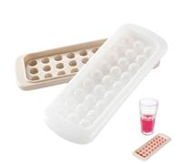 1 Pc Rectangle Reusable Ice Cubes Tray with Lid, Mini Ice Cube Tray Balls, Sphere Ice Cube Mould Ball Maker for Freezer Water Whiskey Cocktail Beverage